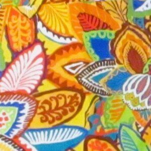 Set of 2 ABSTRACT ART TABLE PLACEMATS Yellow Multicolor Reversible